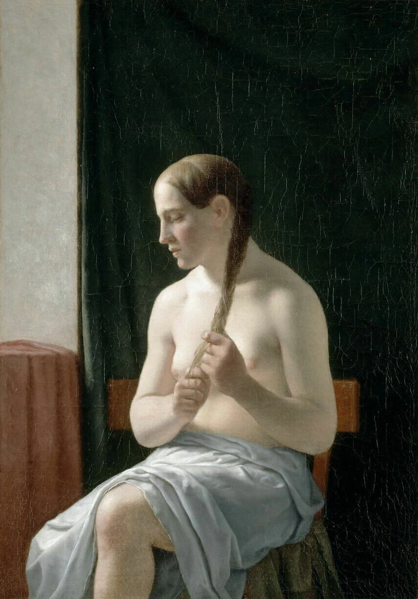 La modella nuda seduta - Museo del Louvre, Parigi